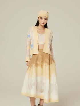 疗愈羊绒|针织手工毡羊绒女开衫 SJF94P211K