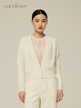 羊绒提花手工绣花外套 SJF94W220K