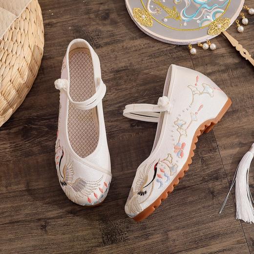 【松鹤】圆头古风绣花布鞋搭配旗袍禅服布鞋MS 商品图6