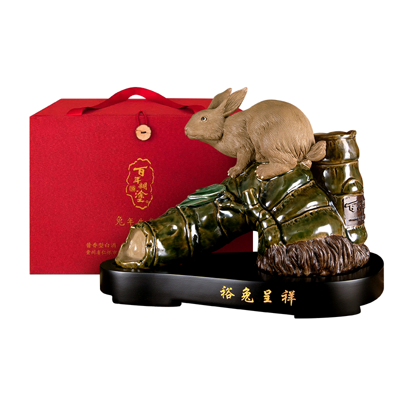 百年糊涂兔年生肖酒53度酱香型1L