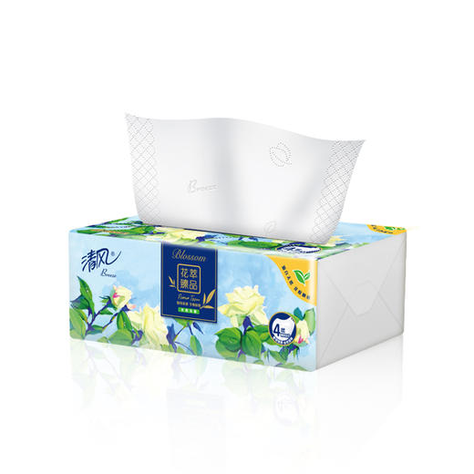 BR81SHC清风花萃系列4层80抽8包S抽纸 商品图4