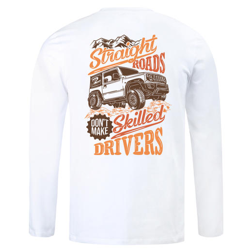 自由基地男装定制越野攀爬车jimny图案印花设计长袖休闲T恤衫全棉 NMT-1886 商品图5