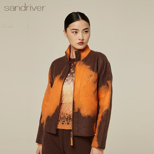 羊绒手工毛毡女士夹克 SJF94W325W 商品图0
