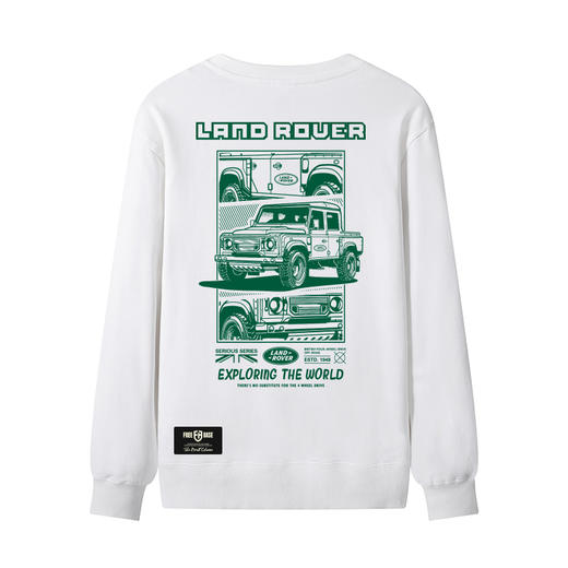 自由基地秋冬男装路虎车图案印花团队队服毛圈休闲卫衣个性潮流款 NMT-1889 商品图5