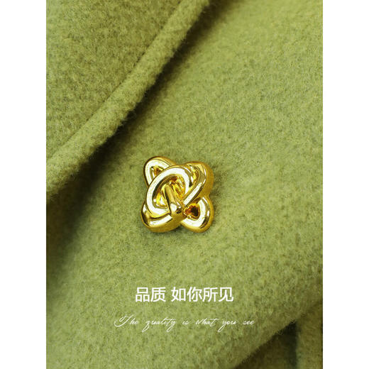 COCOBELLA气质重工金属扣毛呢大衣女气质短款外套WL906 商品图4