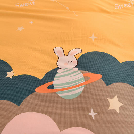 【60支纯棉加厚生态磨毛四件套】升级喷气面料 简约风秋冬三件套 全棉织造 温暖居家好物 在被窝沐浴阳光 商品图3