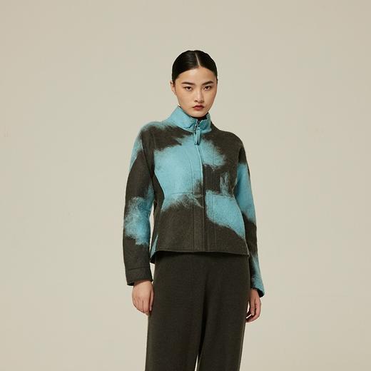 羊绒手工毛毡女士夹克 SJF94W325W 商品图4