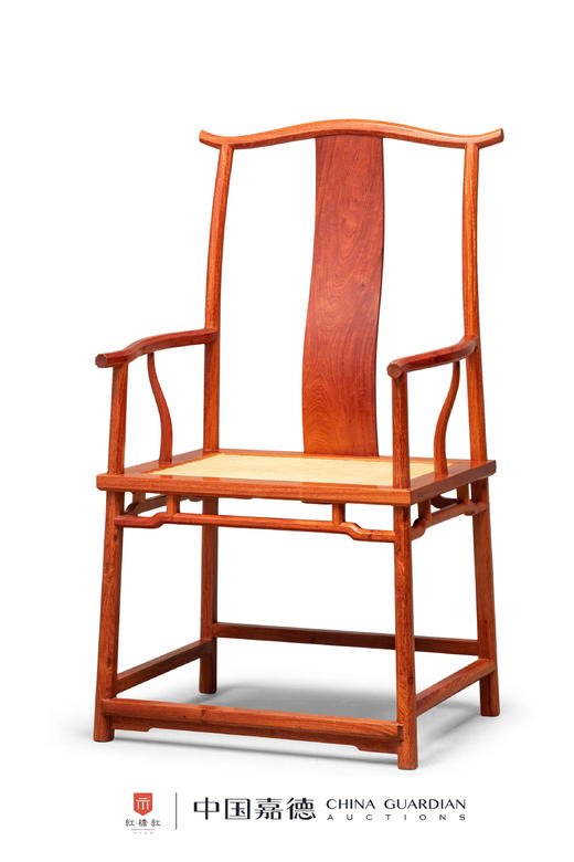 红桥红  家具严选  缅甸花梨（大果紫檀）【藤面 经典 四出头八角官帽椅】 商品图1