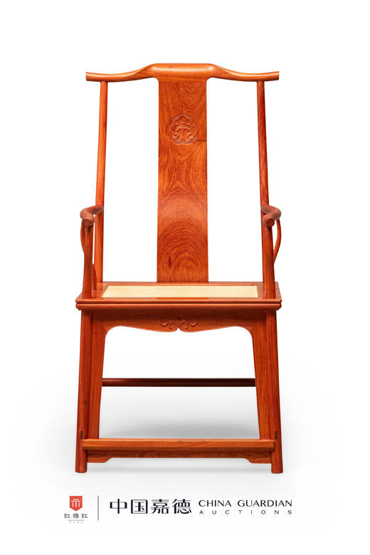 红桥红  家具严选  缅甸花梨（大果紫檀）【藤面 上博 四出头 官帽椅】 商品图0