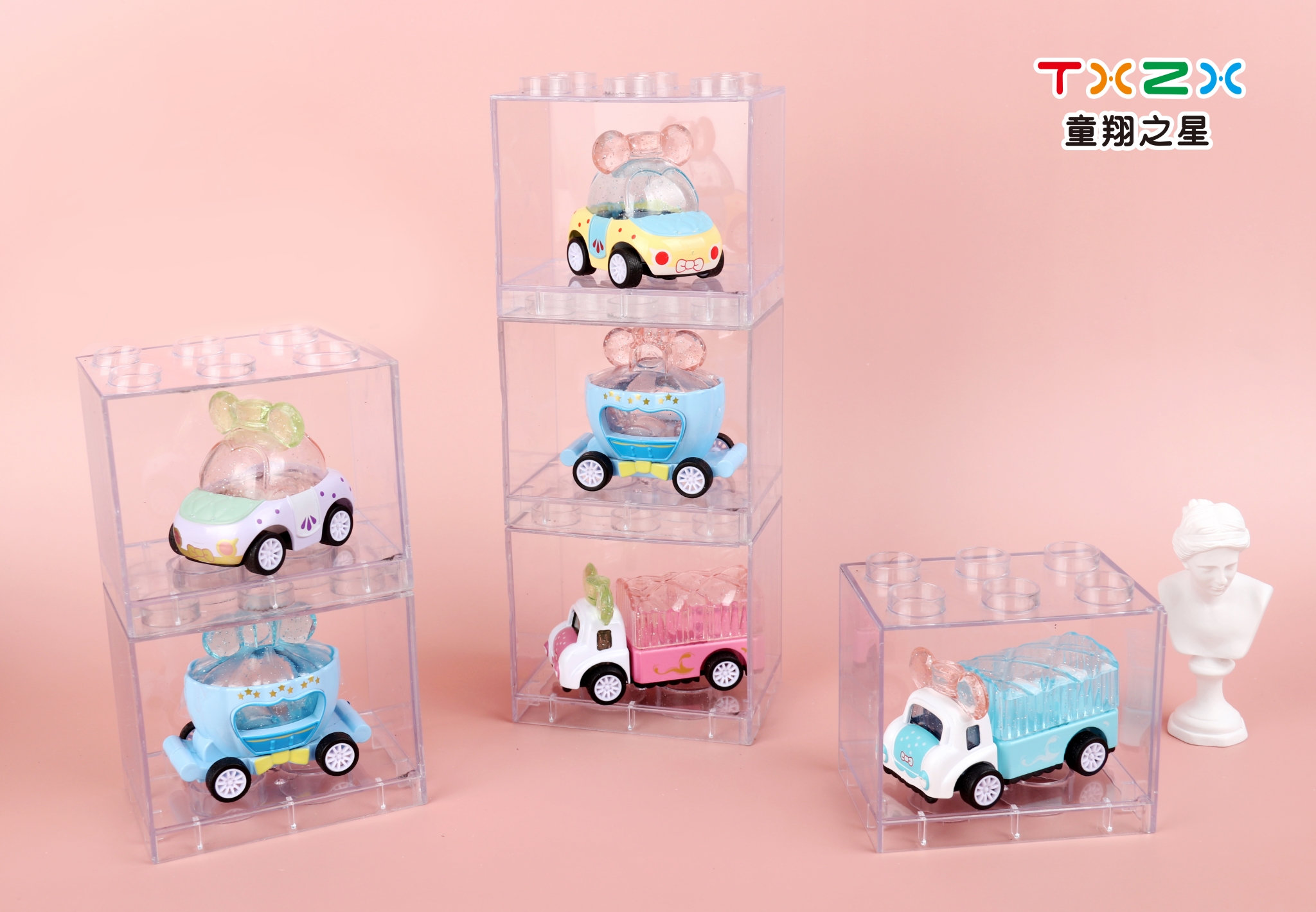 【博乐里】TX1301 明苯盒 合金回力车