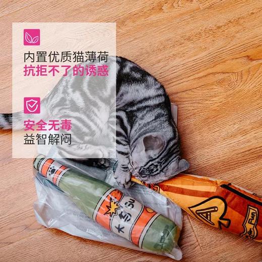 【新年礼物】大牌Q-monster猫草猫咪兴奋创意玩具抱枕（内含2袋猫薄荷） 商品图5