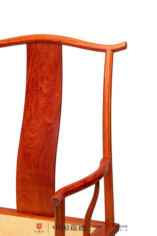 红桥红  家具严选  缅甸花梨（大果紫檀）【藤面 经典 四出头八角官帽椅】 商品图2