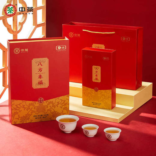 黑茶丨中茶 八方来福金花茯茶 800g 礼盒装 商品图3