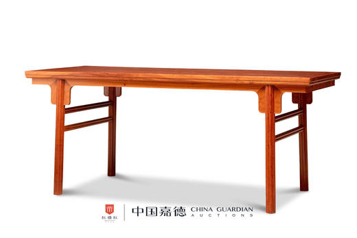 红桥红  家具严选  缅甸花梨（大果紫檀）【198 瓜棱腿刀牙 画案】 独板 商品图1