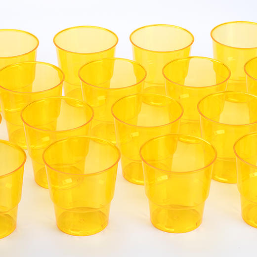 喇叭花200ml彩色航空杯ins风网红杯彩色招待饮水杯凹口杯一次性杯子PS硬塑料杯80个 商品图8