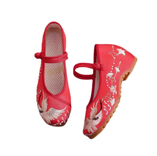 【松鹤】圆头古风绣花布鞋搭配旗袍禅服布鞋MS 商品图4