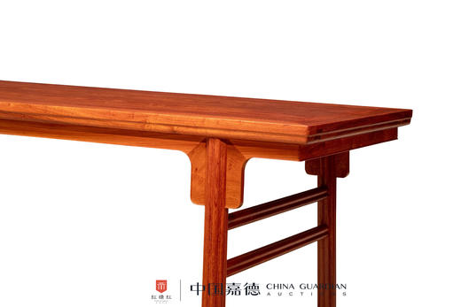 红桥红  家具严选  缅甸花梨（大果紫檀）【198 瓜棱腿刀牙 画案】 独板 商品图2