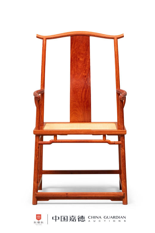 红桥红  家具严选  缅甸花梨（大果紫檀）【藤面 经典 四出头八角官帽椅】 商品图0