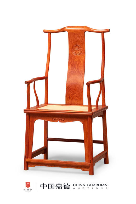 红桥红  家具严选  缅甸花梨（大果紫檀）【藤面 上博 四出头 官帽椅】 商品图2