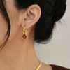 Oflye潮流饰品 轻奢复古小众气质耳环女高质感树脂可拆耳坠时尚耳钉新款潮 商品缩略图0