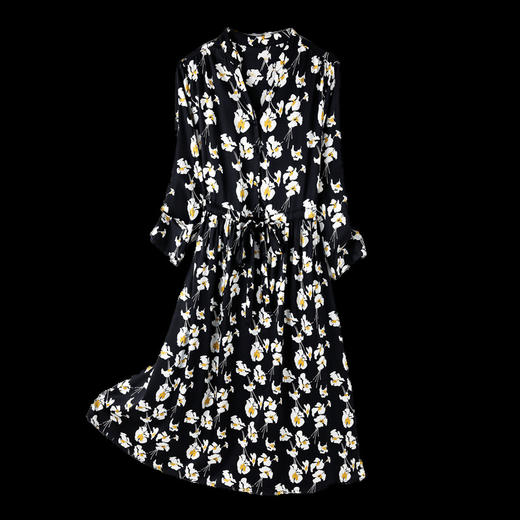 印花时尚气质百搭真丝连衣裙 ASE2352 商品图4