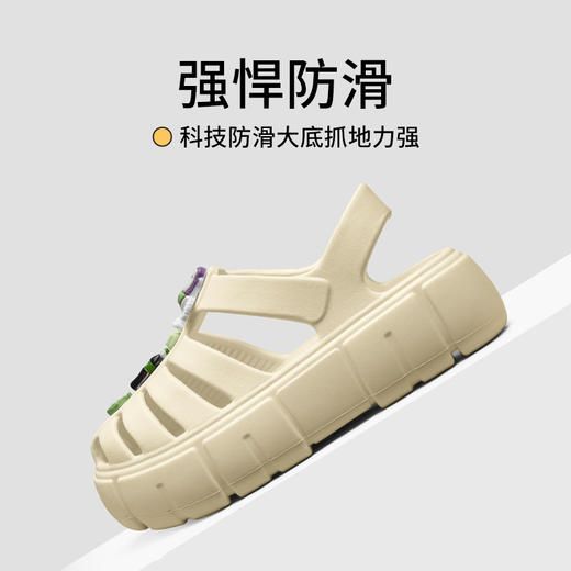 【复古罗马拖鞋】新款厚底粗跟包头镂空 复古罗马凉鞋女洞洞花园鞋diy配件凉鞋 商品图2