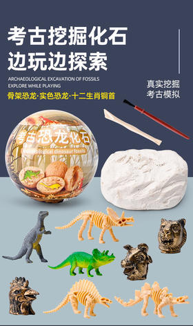 【博乐里】HQ879 考古化石挖掘扭蛋装盲盒
