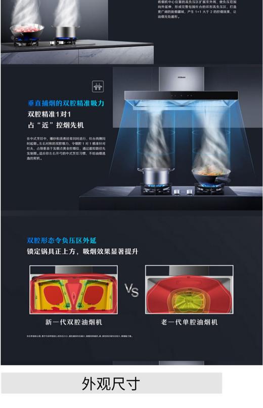 Robam/老板 CXW-260-8333S顶吸抽/吸油烟机双腔双吸 大吸力 商品图4