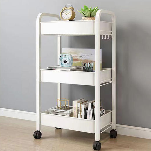 多层家用小推车 三层塑料/全碳钢 商品图0