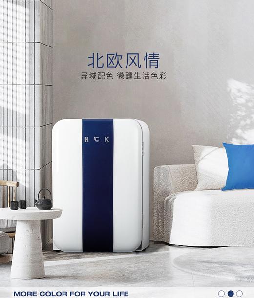 HCK哈士奇BC-130RDC经典白蓝白冰箱单门客厅办公室冷藏冷冻小型 商品图0
