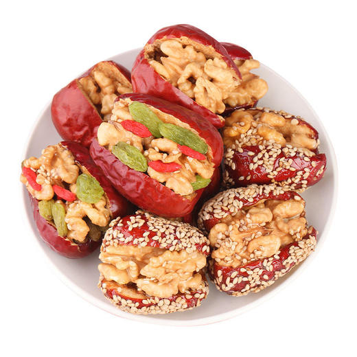 2斤 红枣夹核桃仁葡萄干芝麻和田大枣独立包装零食1000g 商品图8