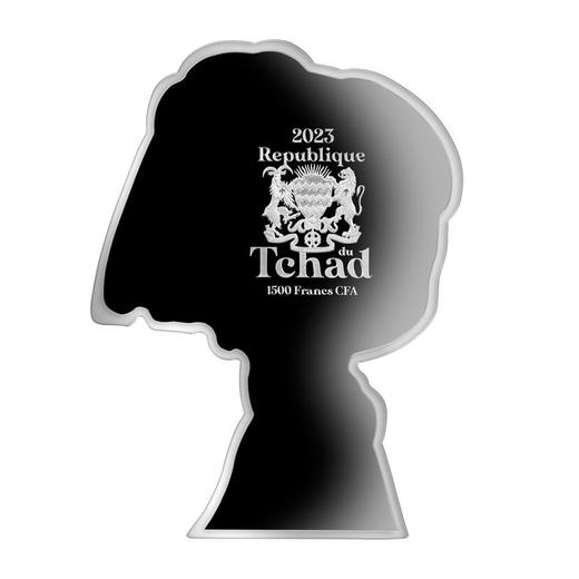 预定！2023 戴珍珠耳环的少女纪念币（10克银币) 乍得发行量2023枚 商品图1