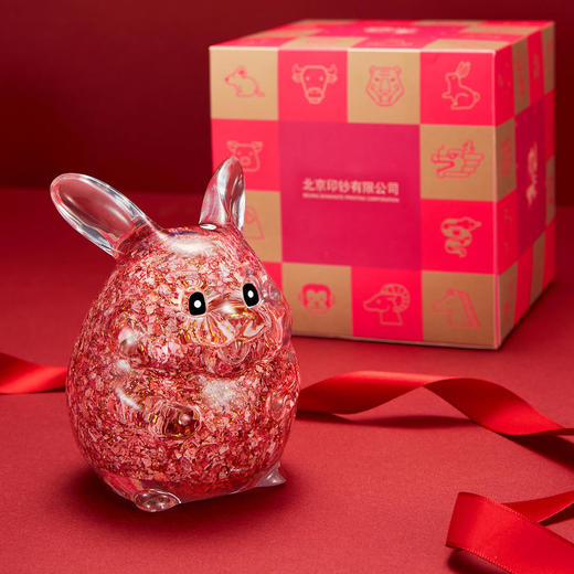 【预定】兔年生肖碎钞摆件，北京印钞厂“兔财主” 商品图2