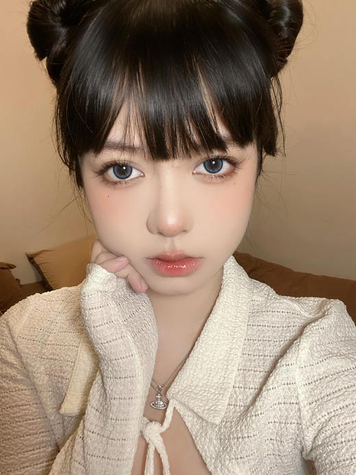 平价大直径丨雾面奶蓝·EallaGirl丨14.5mm（年抛/2片装） 商品图9