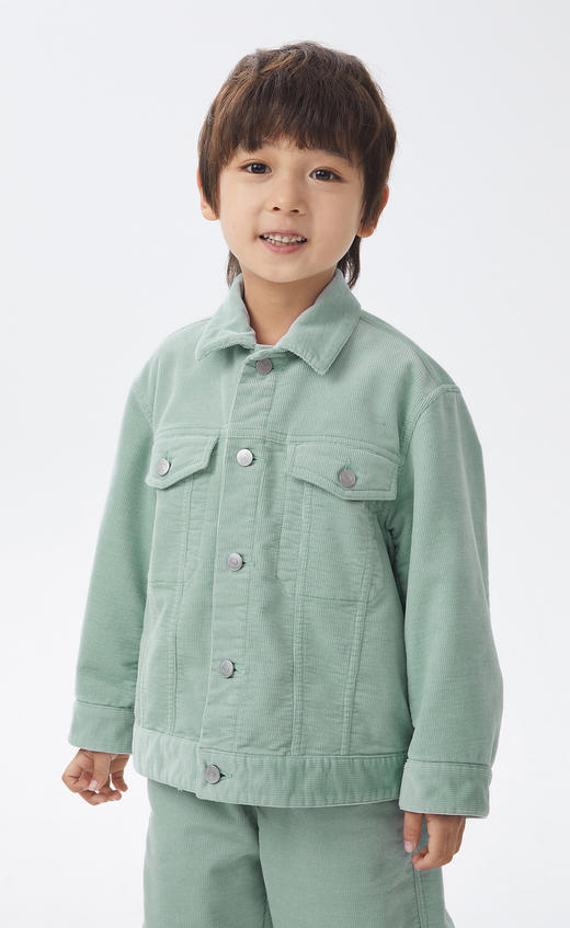 江南布衣童  22年秋款  复古宽松翻领夹克   1M9610480 商品图6