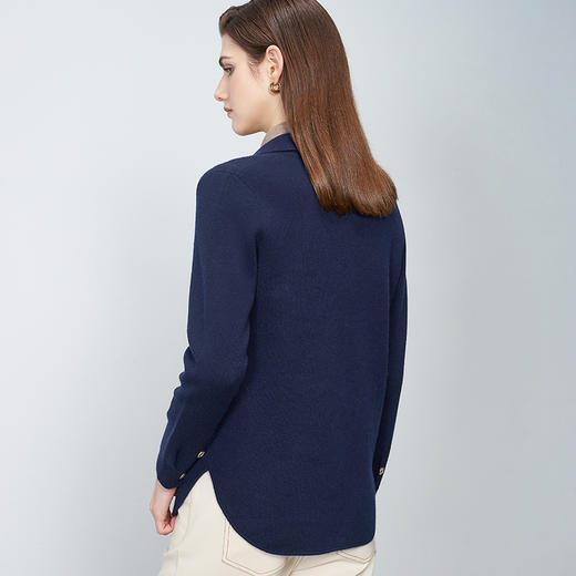 【纯羊绒西装外套】22年秋冬新品女士100%山羊绒衫气质通勤西装小外套 商品图1