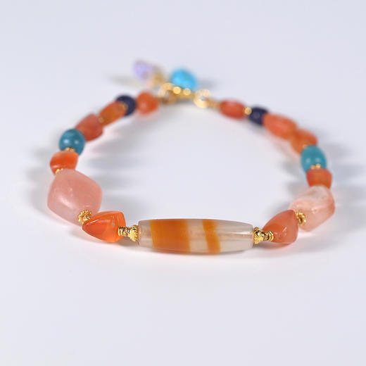 冰糖火焰缠丝玛瑙管多宝手串 商品图1