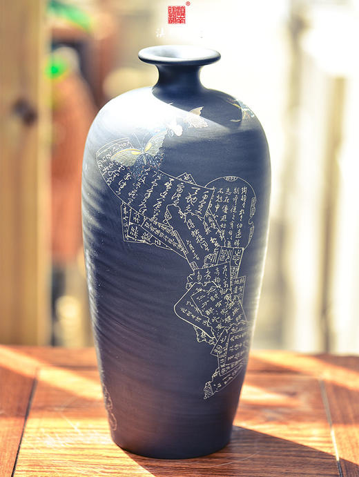 滇南陶韵云南建水紫陶全手工制作名家徐江书（长文）朱玄峰花器 商品图1