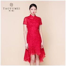 3楼 陶玉梅蕾丝中式礼服