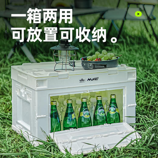 折叠白色野餐侧开后备箱车载户外露营收纳箱 商品图2