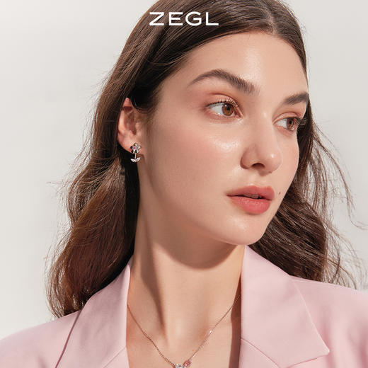 ZEGL花朵耳环女夏季小众设计感高级耳钉2022年新款潮925银针耳饰 商品图1