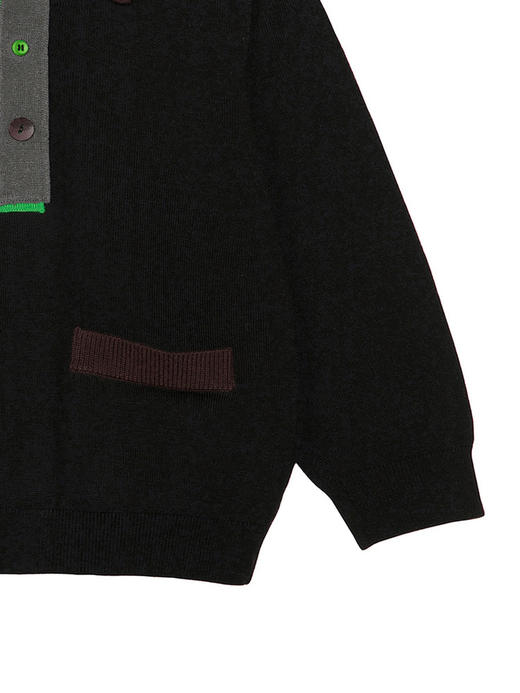 江南布衣童  22年秋款 长袖翻领套头毛衫  1M9310130 商品图4