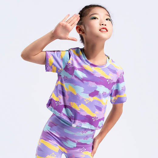 跃牌【欲动春风】儿童系列 新品瑜伽运动健身舞蹈训练T恤23206 商品图2