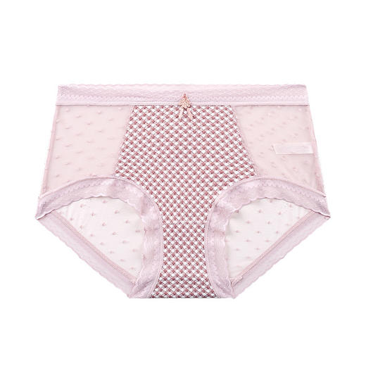 黛唯梵 甜美性感波点网纱女士内裤舒适棉裆速干中腰三角裤包臀 商品图4