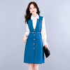 （秋季上新）早秋长袖连衣裙女两件套2022秋季新款气质马甲衬衫洋气显瘦套装裙【WZNH】 商品缩略图4