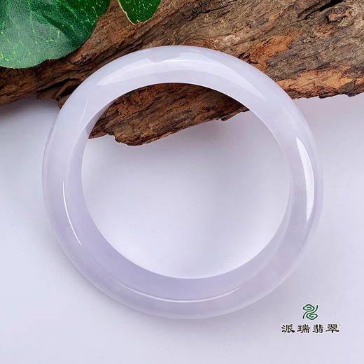 派瑞翡翠 翡翠手镯 糯种 紫色 商品图3
