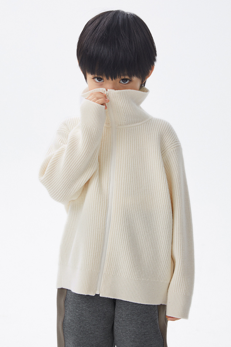 江南布衣童  22年秋款  短款开襟毛衫  1M9310160