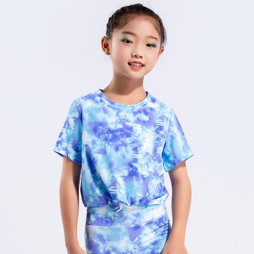 跃牌【欲动春风】儿童系列 新品瑜伽运动健身舞蹈训练T恤23206 商品图3