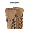 【下架】lost in echo 设计师品牌 风衣料拼接真皮方头绑带靴秋季女 商品缩略图4