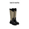 lost in echo 设计师品牌西部风星星底花骑士靴宽筒靴中筒靴 商品缩略图0